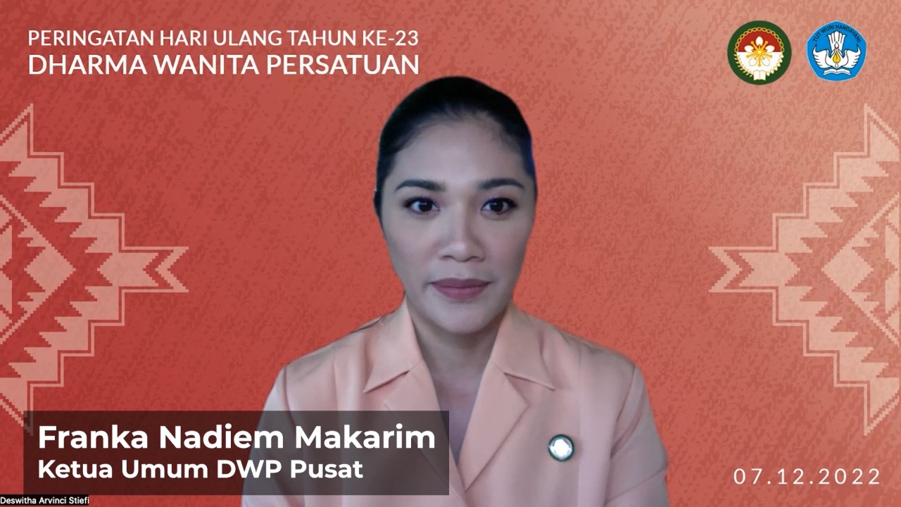 Pada Peringatan HUT DWP ke-23, Ketum DWP Franka Makarim Ajak Anggotanya Terus Kembangkan Potensi Diri Hadapi Era Digital